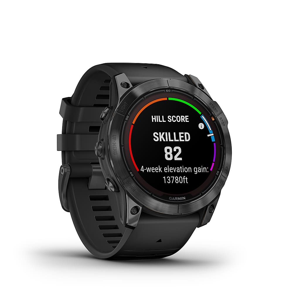 Angle. Garmin - fenix 7X Pro Solar GPS Smartwatch 51 mm Fiber-reinforced polymer - Slate Gray.