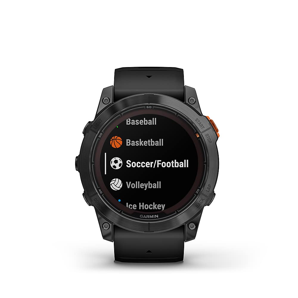 Left. Garmin - fenix 7X Pro Solar GPS Smartwatch 51 mm Fiber-reinforced polymer - Slate Gray.