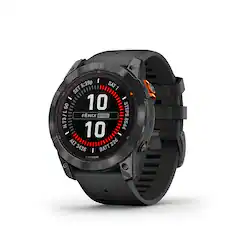 Front. Garmin - fenix 7X Pro Solar GPS Smartwatch 51 mm Fiber-reinforced polymer - Slate Gray.