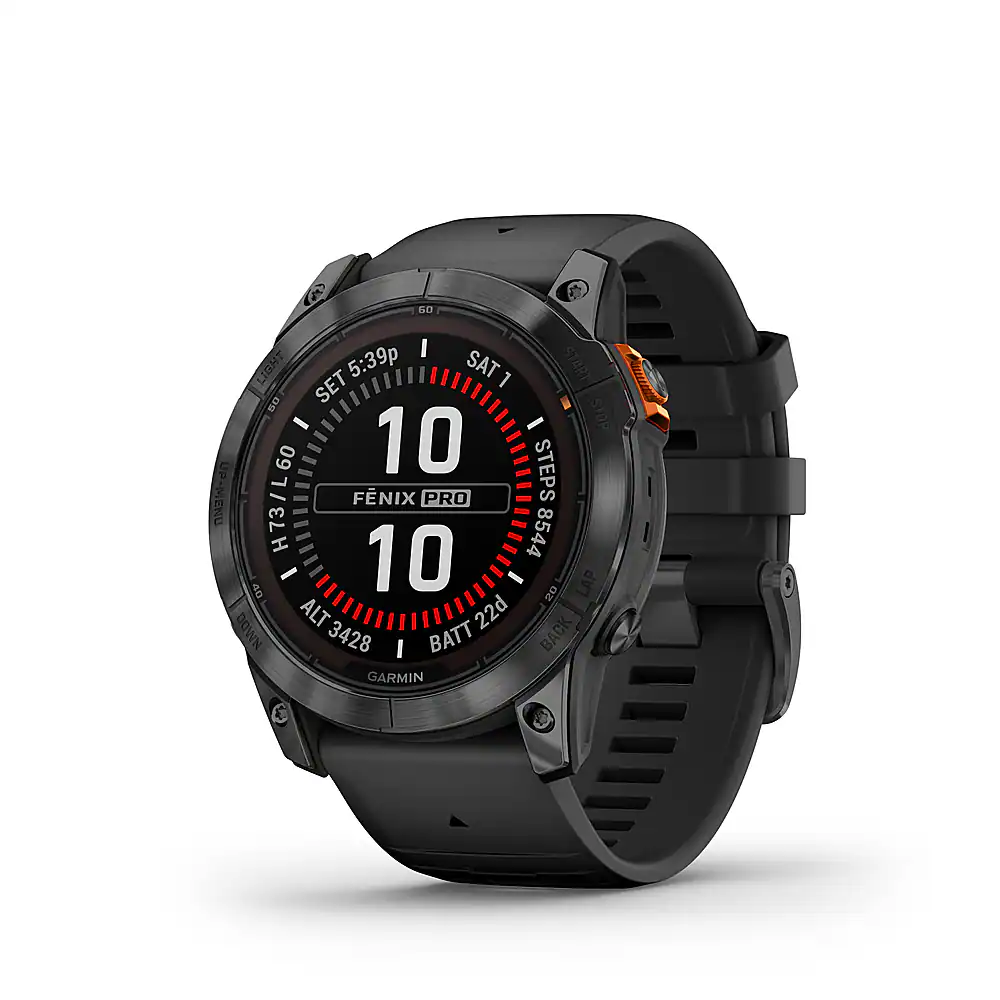 Garmin - fenix 7X Pro Solar GPS Smartwatch 51 mm Fiber-reinforced polymer - Slate Gray - (2023)