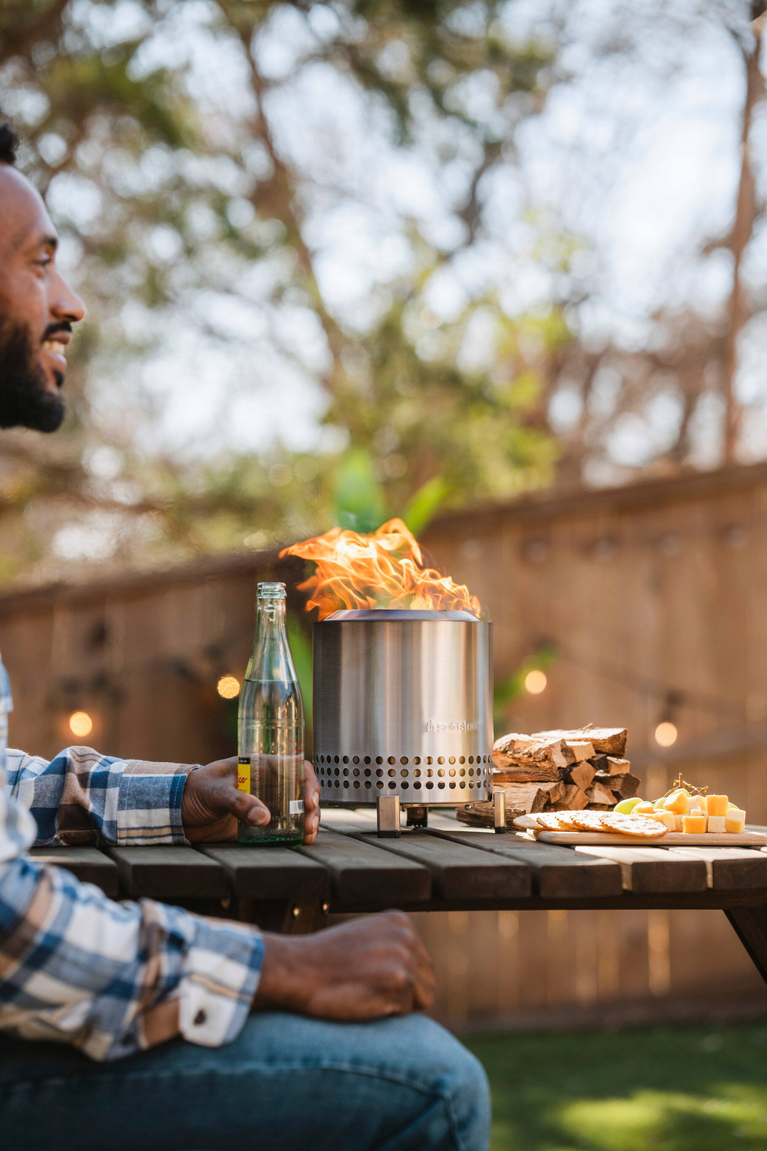 Alt View 24. Solo Stove - Mesa XL Firepit - Stainless Steel.