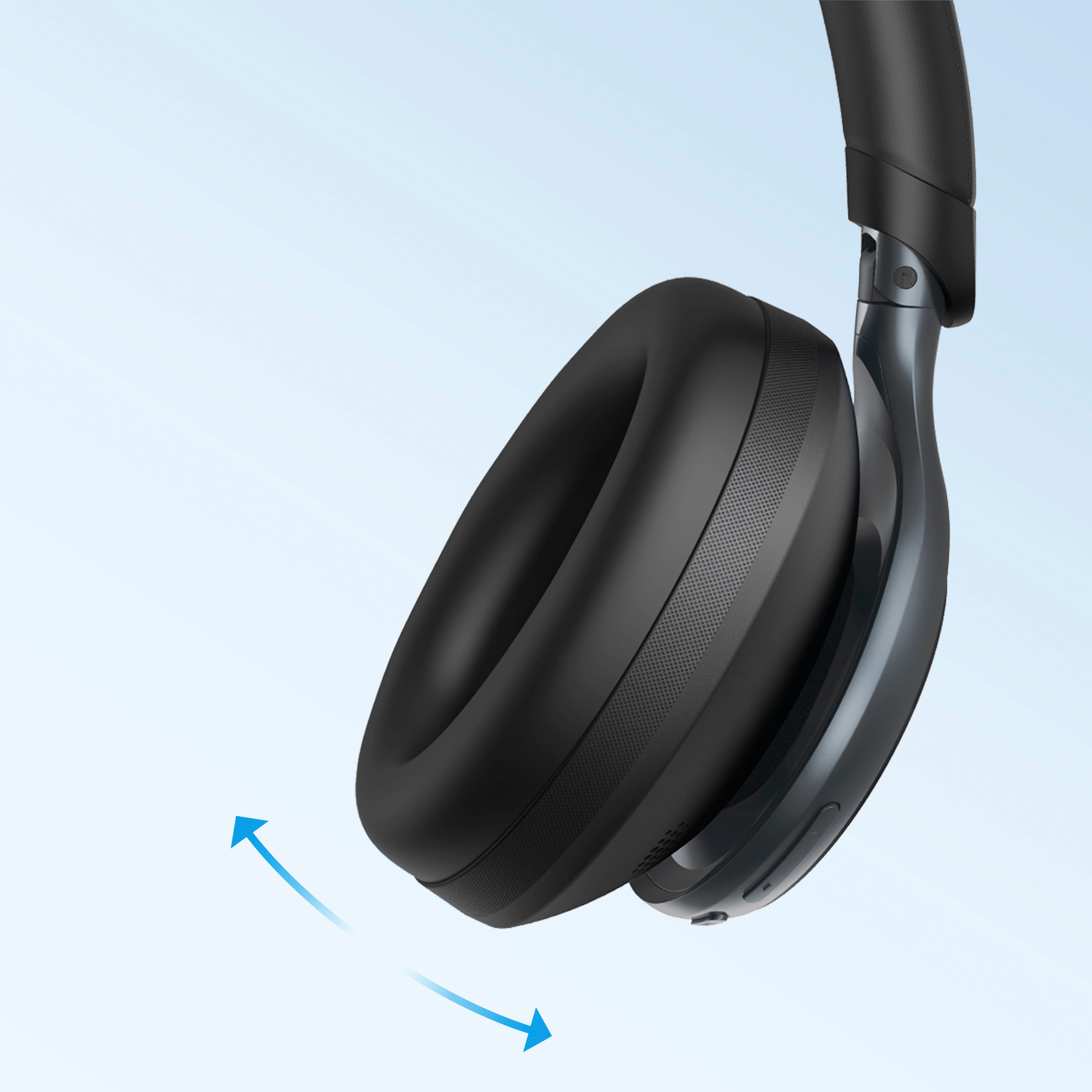 Alt View 18. Soundcore - by Anker Space One True Wireless Noise Cancelling Over-the-Ear Headphones - Black.