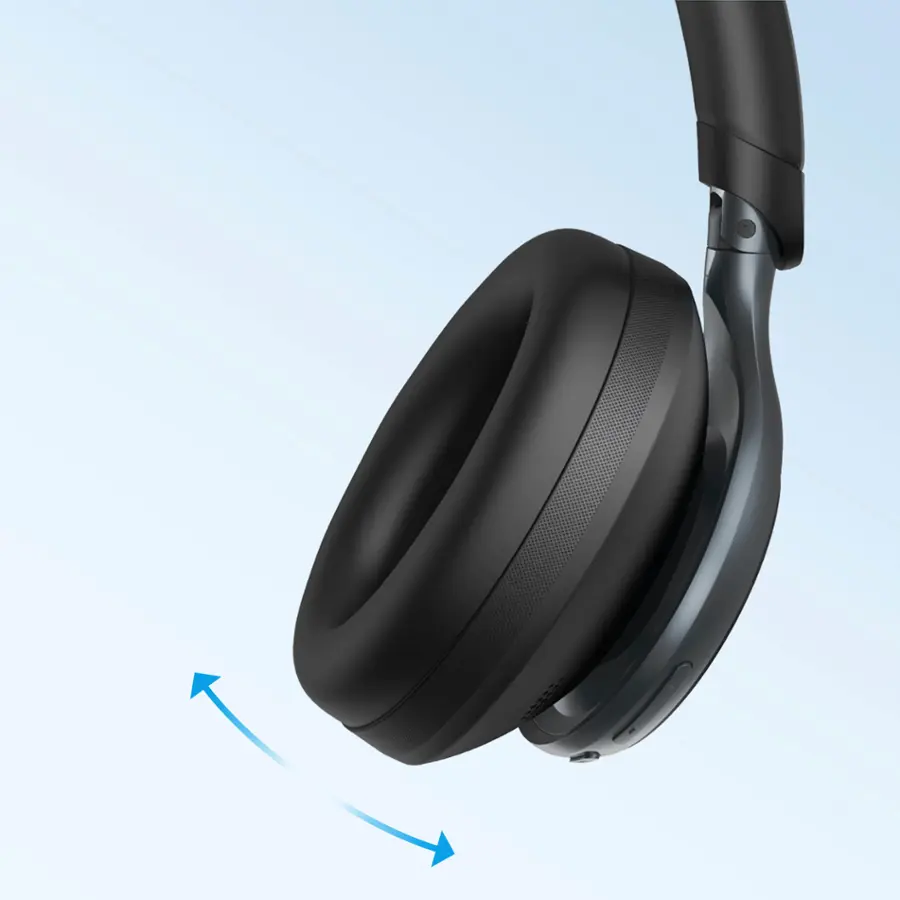 Alt View 18. Soundcore - by Anker Space One True Wireless Noise Cancelling Over-the-Ear Headphones - Black.