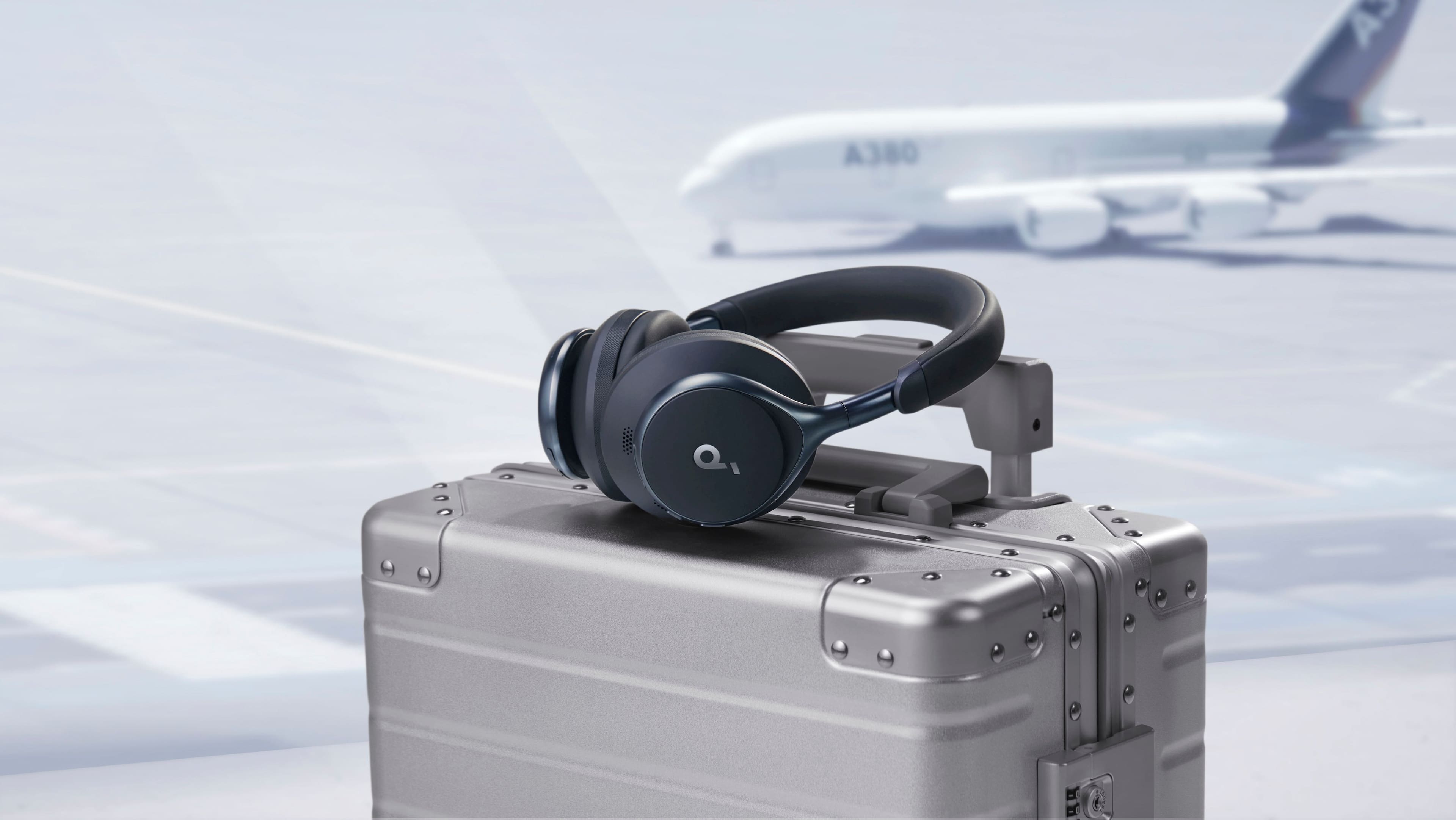 Alt View 20. Soundcore - by Anker Space One True Wireless Noise Cancelling Over-the-Ear Headphones - Black.