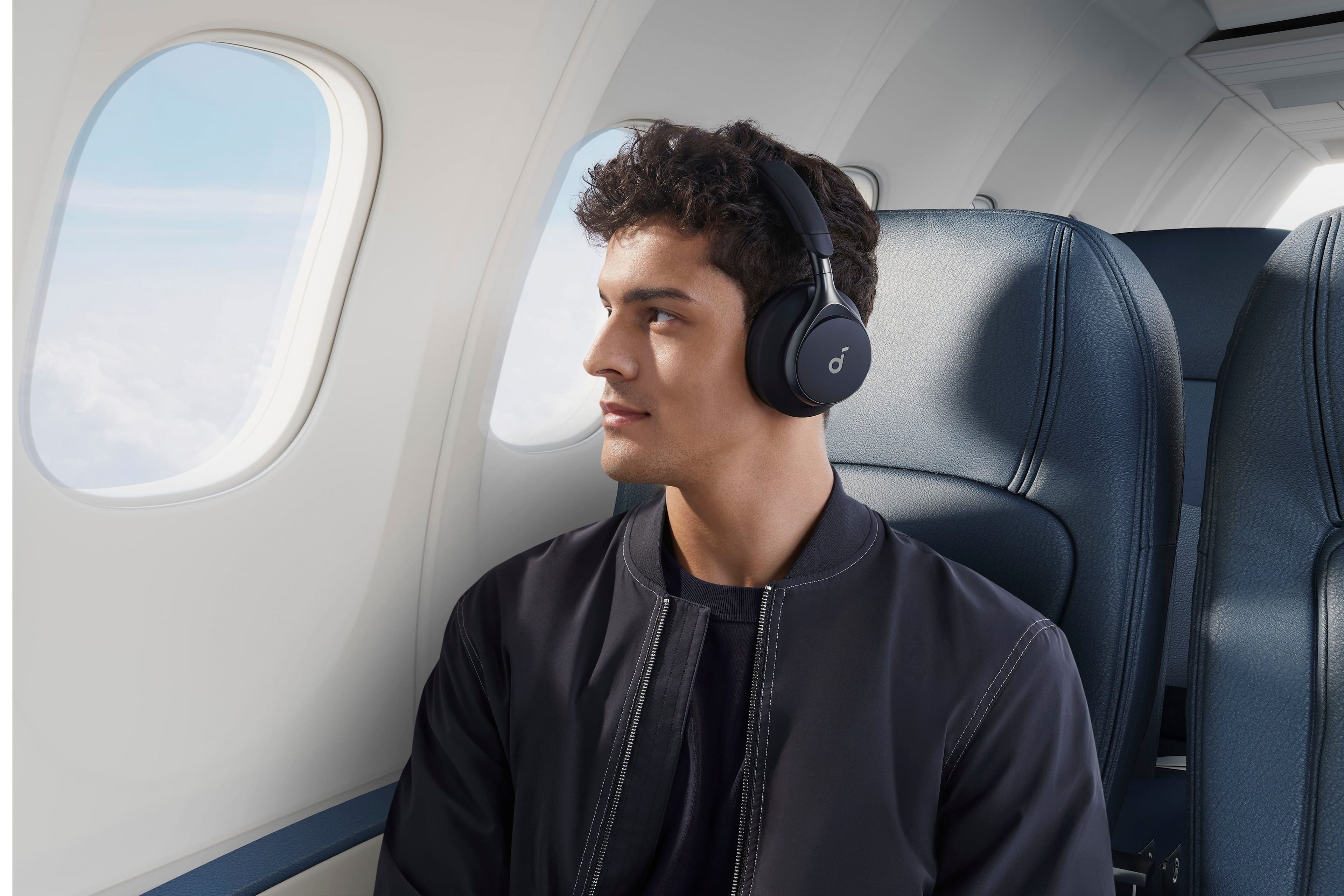 Alt View 22. Soundcore - by Anker Space One True Wireless Noise Cancelling Over-the-Ear Headphones - Black.