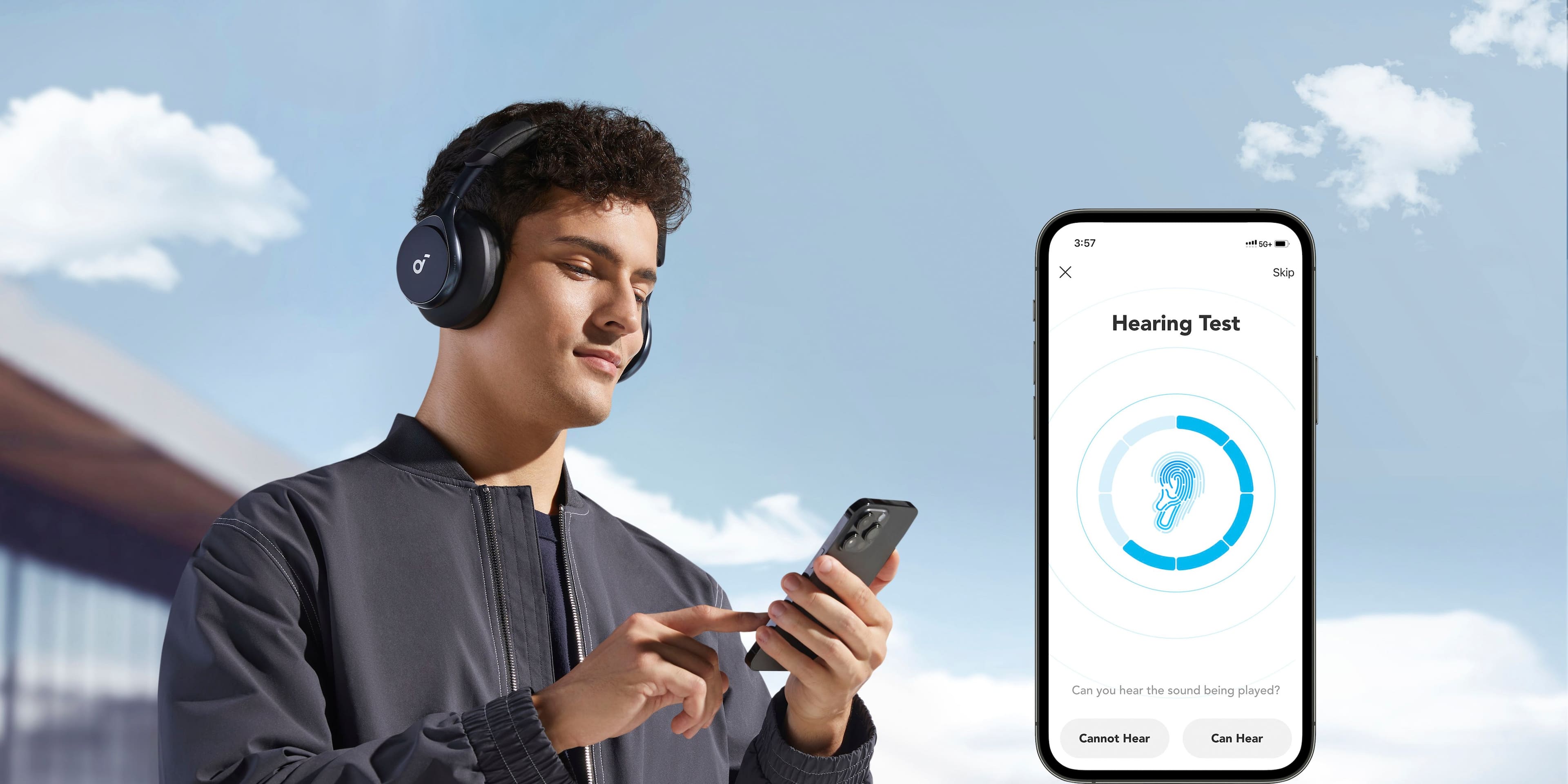 Alt View 23. Soundcore - by Anker Space One True Wireless Noise Cancelling Over-the-Ear Headphones - Black.