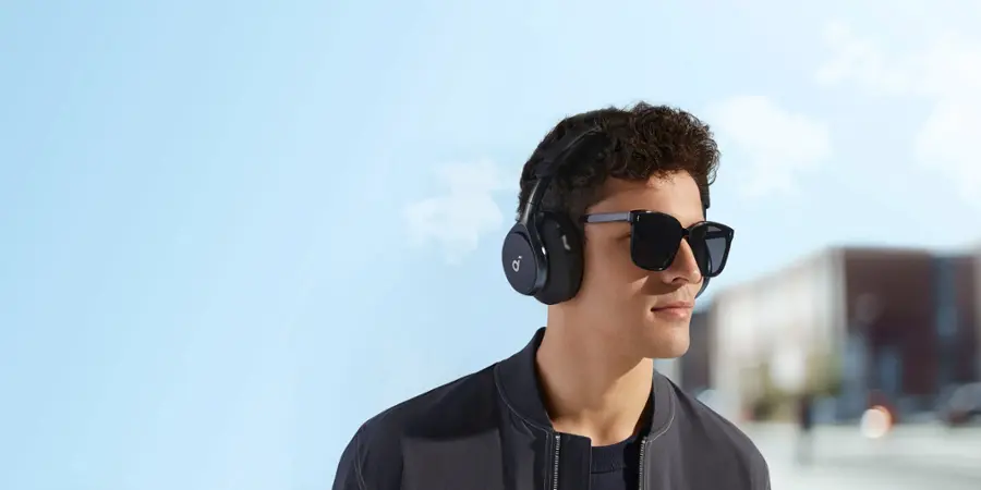 Alt View 24. Soundcore - by Anker Space One True Wireless Noise Cancelling Over-the-Ear Headphones - Black.