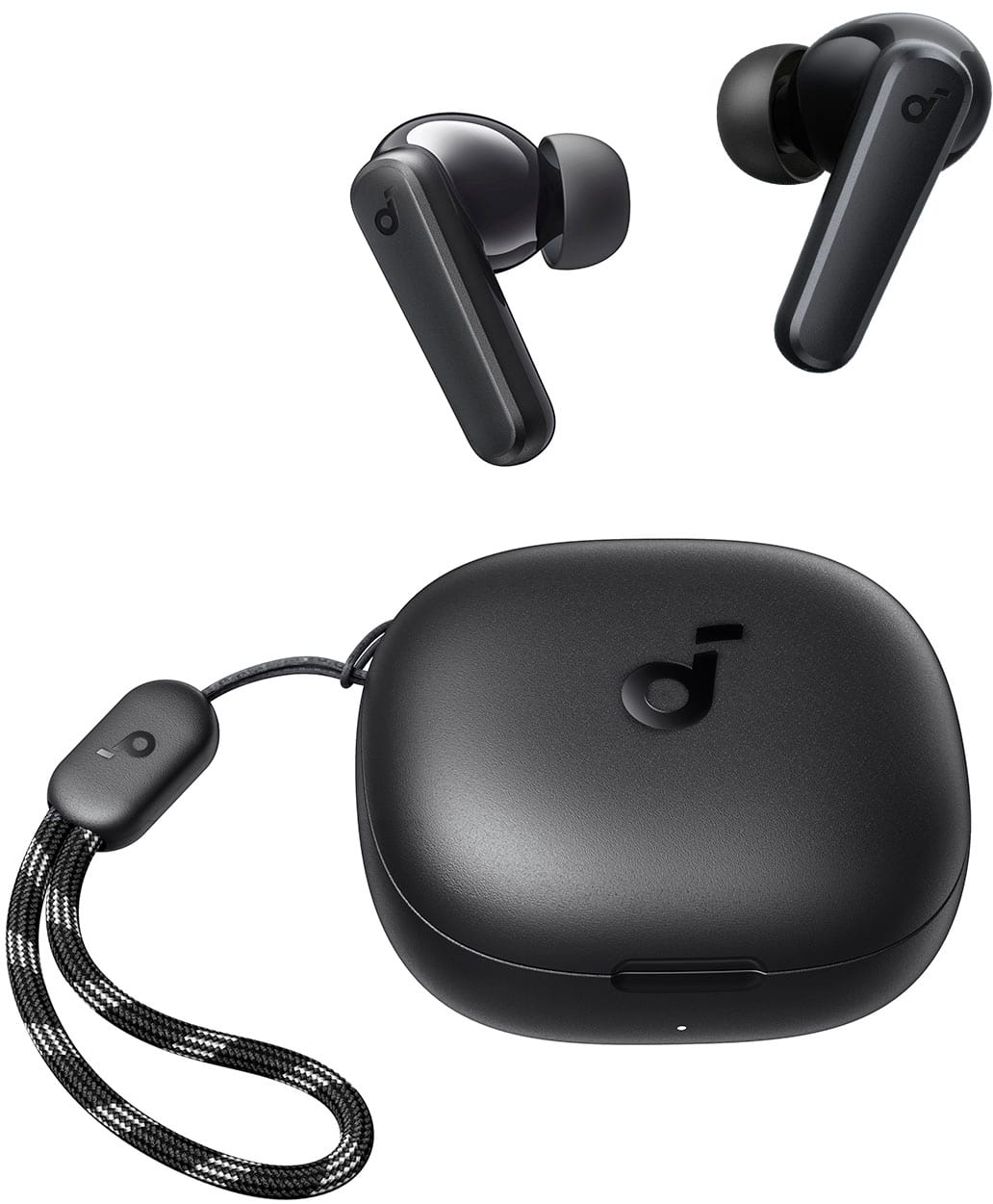Front. Soundcore - by Anker P25i True Wireless In-Ear Headphones - Black.