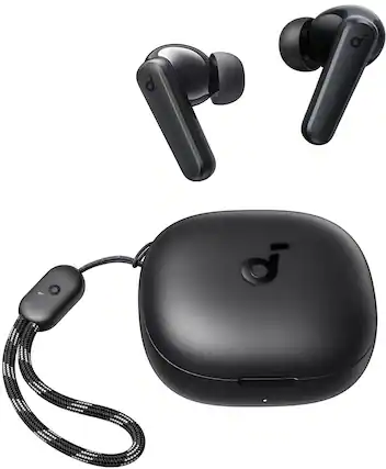 Front. Soundcore - by Anker P25i True Wireless In-Ear Headphones - Black.