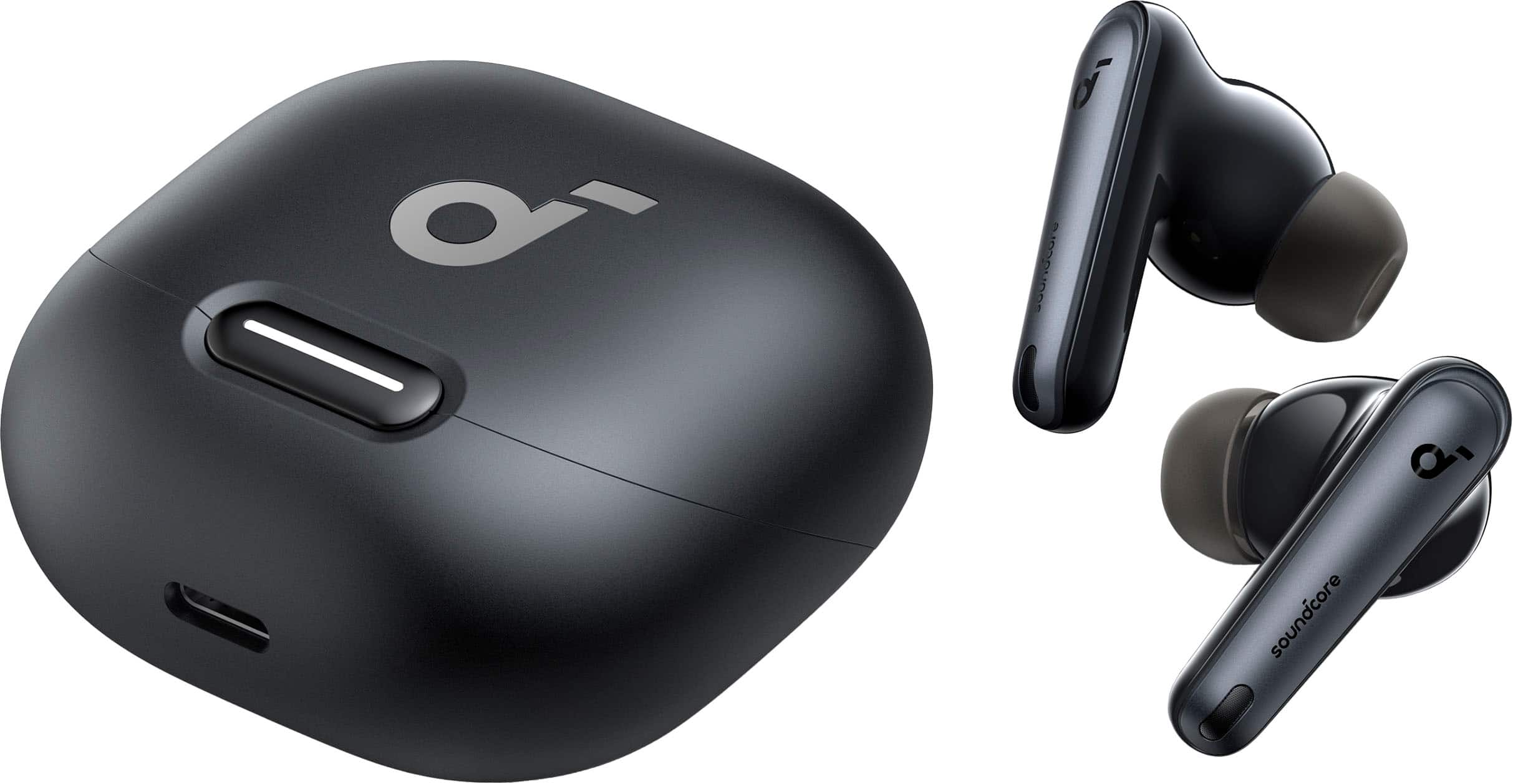 Alt View 12. Soundcore - by Anker Liberty 4 NC Noise Canceling True Wireless Earbud Headphones - Black.