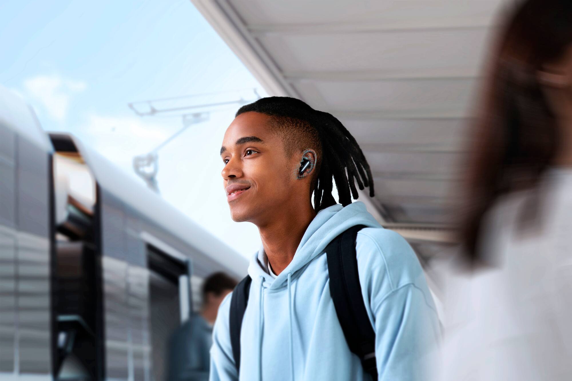 Zoom in on Alt View Zoom 18. Soundcore - by Anker Liberty 4 NC Noise Canceling True Wireless Earbud Headphones - Black.