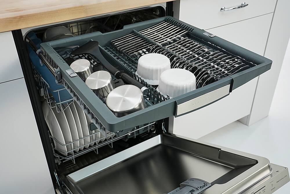 Alt View 16. Bosch - 800 Series 24” Top Control Smart Built-In Stainless Steel Tub Dishwasher with Flexible 3rd Rack - Stainless Steel.