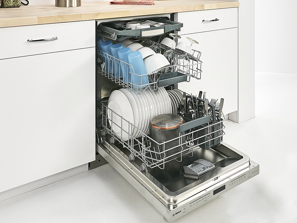 Bosch 800 Series 24 Top Control Built-In Stainless Steel Tub Dishwasher  with 3rd Rack and CrystalDry, 40 dBa Stainless Steel SHPM88Z75N - Best Buy