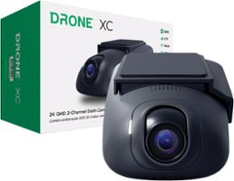 DroneMobile XC - 2K QHD Dash Cam with LTE + GPS + Wi-Fi - Works with All Vehicles - Black - Front_Zoom