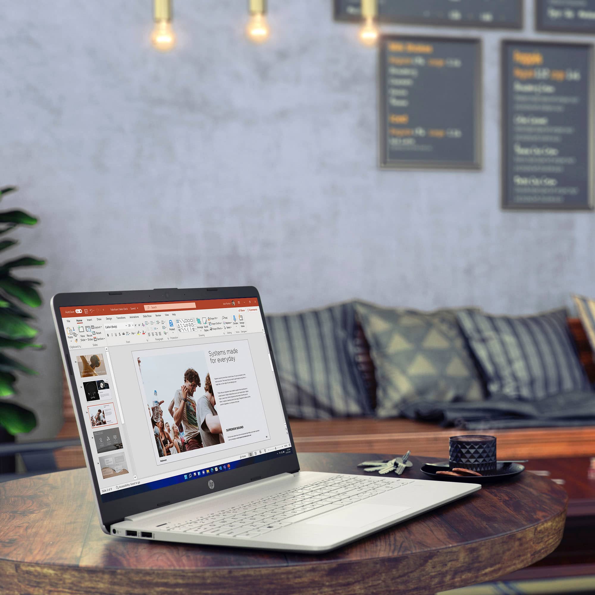 Alt View 11. HP - 15.6" Laptop - AMD Ryzen 3 - 8GB Memory - 256GB SSD - Natural Silver.