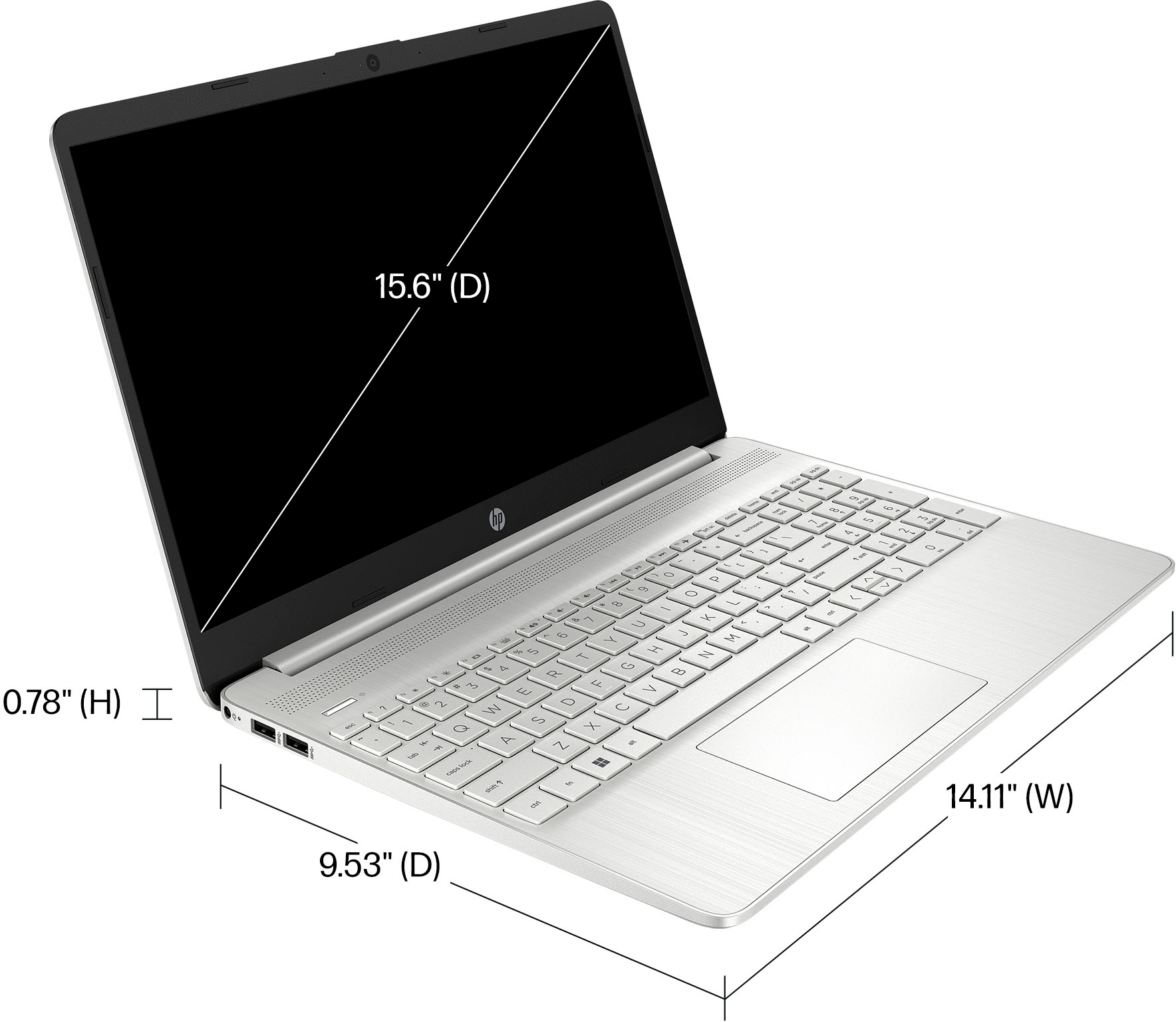 PC Portable HP Laptop 15s fq5033nf 15.6 Intel Core i5 16 Go RAM 512 Go SSD  Argent