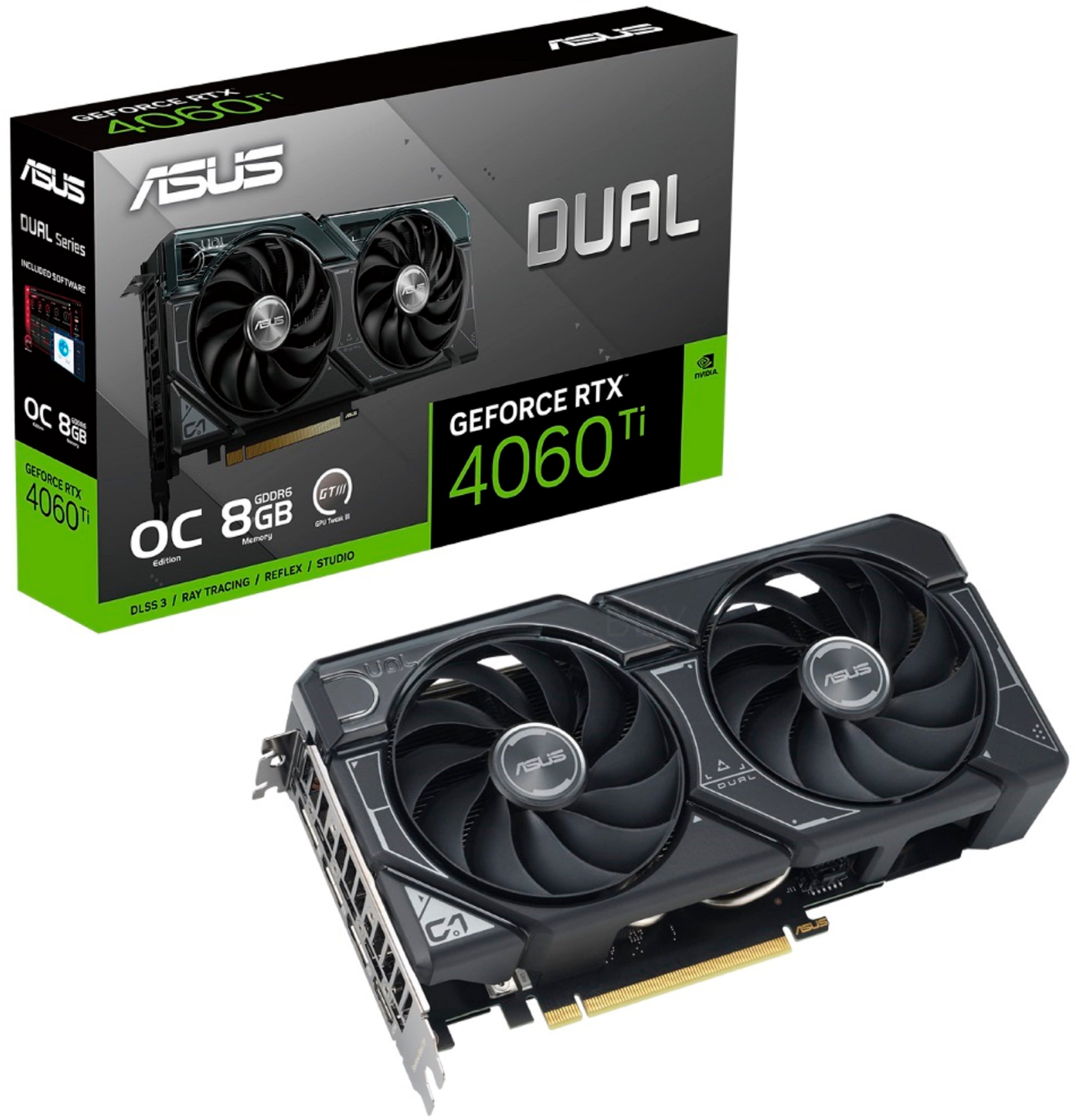 Alt View 12. ASUS - NVIDIA GeForce RTX 4060 Ti Dual Overclock 8GB GDDR6 PCI Express 4.0 Graphics Card - Black.