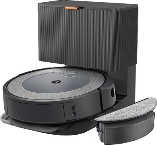 Front. iRobot - iRobot Roomba Combo i5+ Self-Emptying Robot Vacuum & Mop - Woven Neutral.