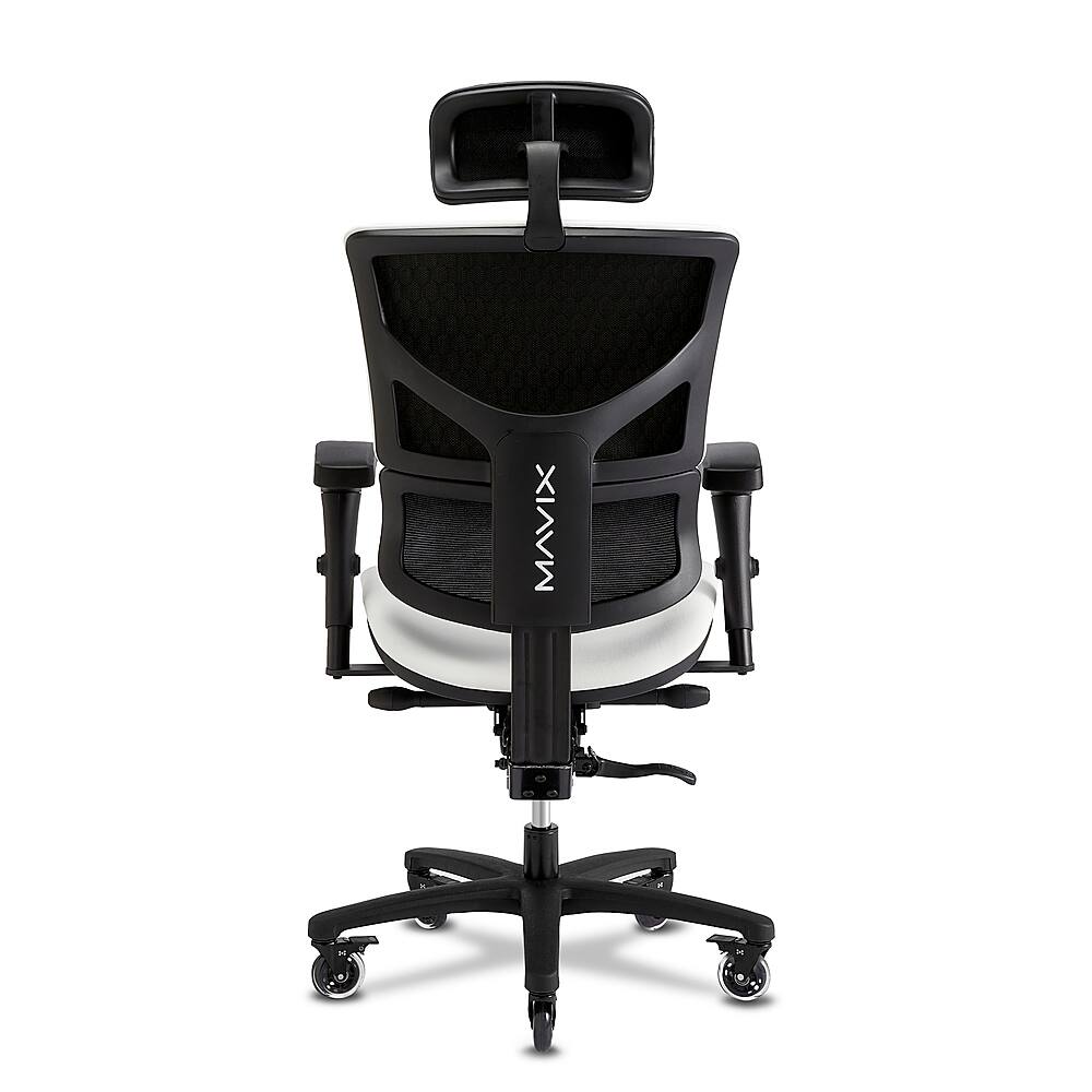 Mavix M9 Wide Seat M-Foam Gaming Chair with Headrest Black/White MVX662 - Best Buy