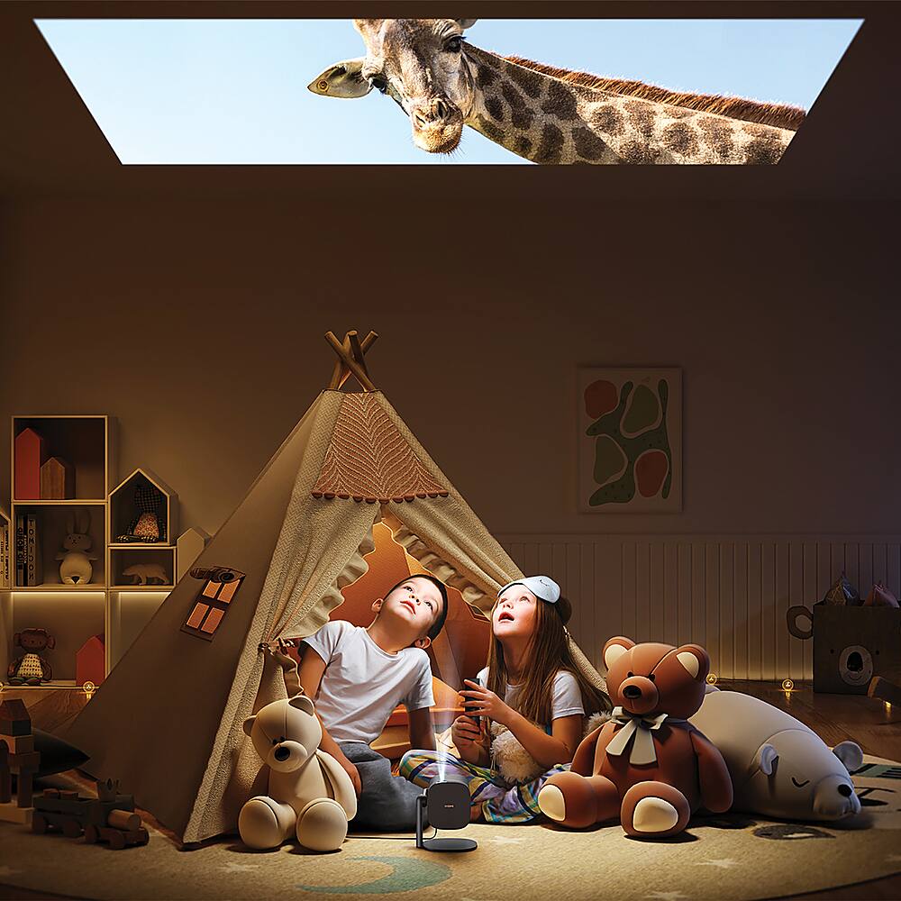 Alt View 13. XGIMI - MoGo 2 Pro 1080p Full HD Portable Projector - Sandstone-textured Mocha Gold.