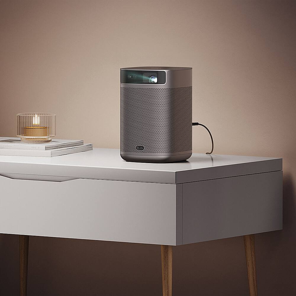 Alt View 15. XGIMI - MoGo 2 Pro 1080p Full HD Portable Projector - Sandstone-textured Mocha Gold.