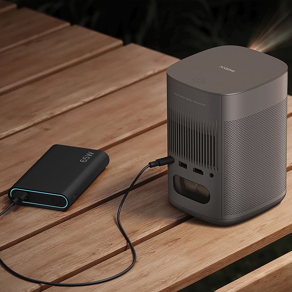 Alt View 16. XGIMI - MoGo 2 Pro 1080p Full HD Portable Projector - Sandstone-textured Mocha Gold.