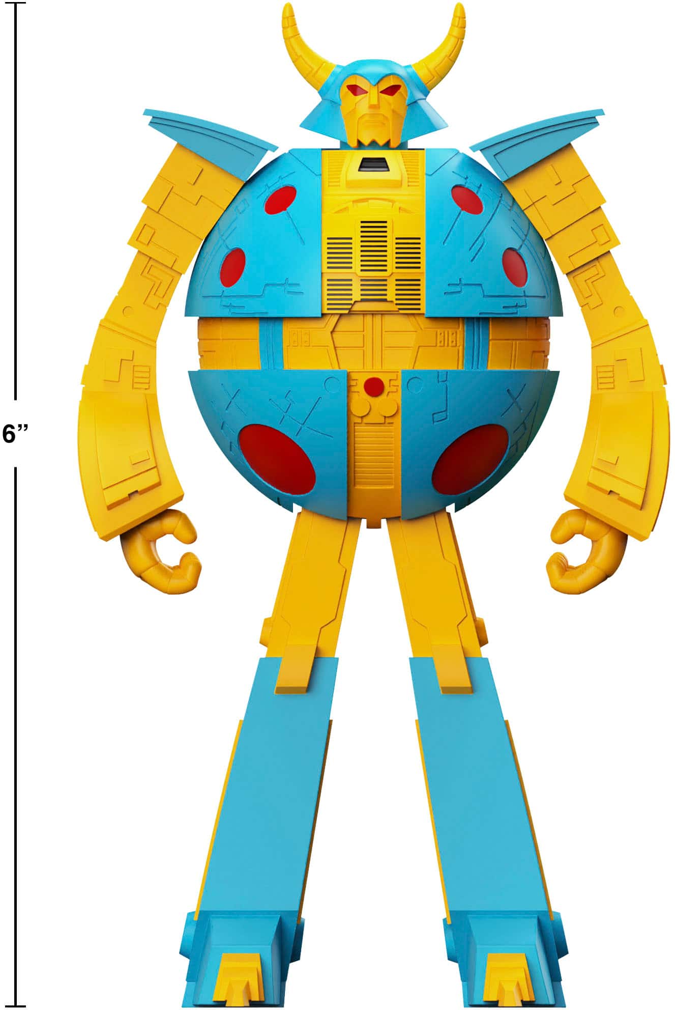 Angle. Super7 - ReAction 6 in Plastic Transformers Action Figure - Unicron Toy Prototype.