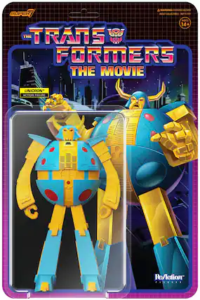 Front. Super7 - ReAction 6 in Plastic Transformers Action Figure - Unicron Toy Prototype.