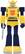 Left. Super7 - Super Cyborg 11 in Plastic Transformers Action Figure - Bumblebee G1 Full Color.