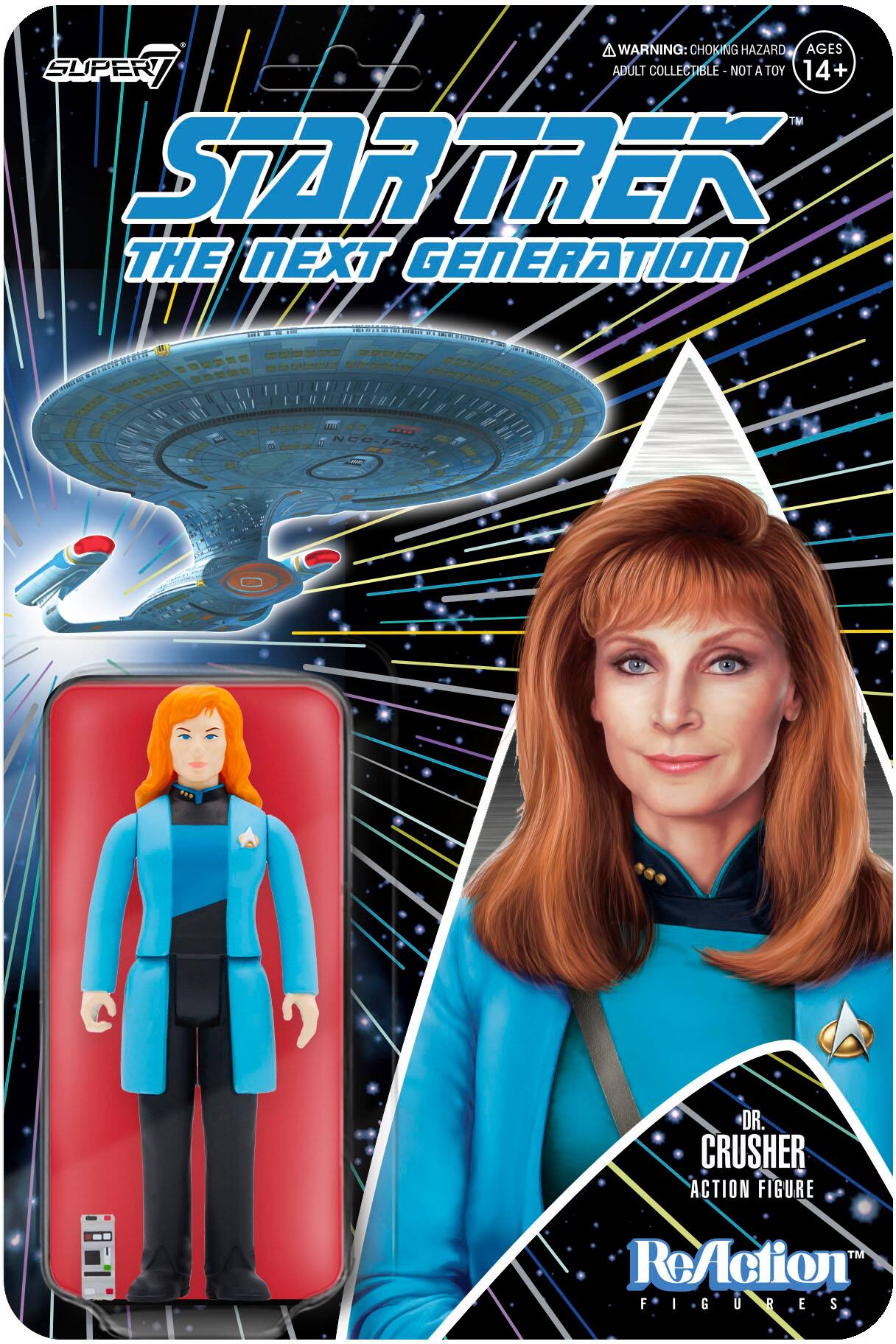 Front. Super7 - ReAction 3.75 in Plastic Star Trek: The Next Generation Action Figure - Dr. Crusher.