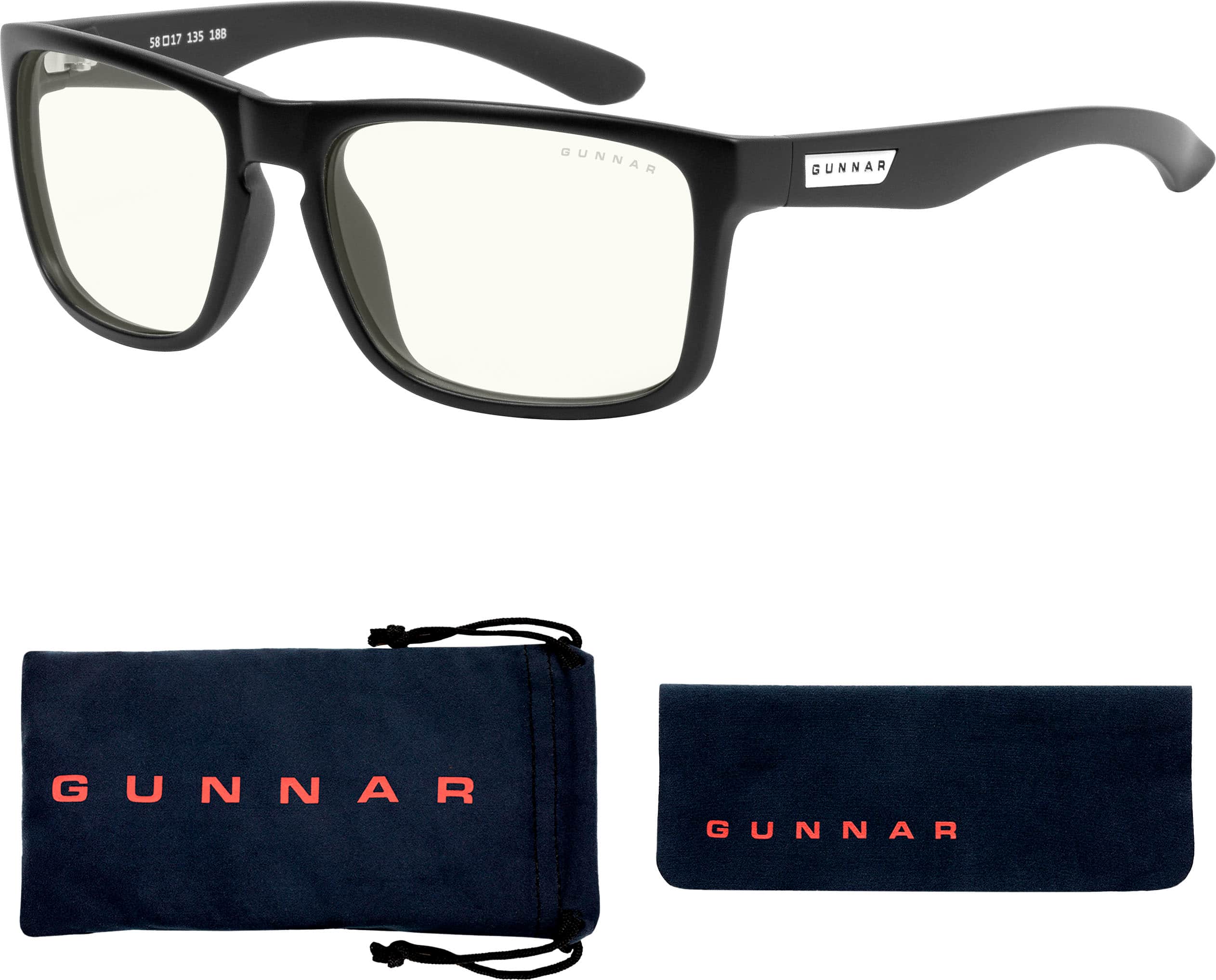Front. GUNNAR - Blue Light Gaming & Computer Glasses - Intercept - Onyx.