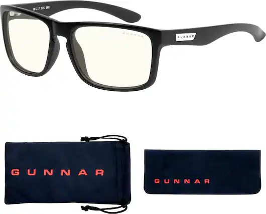 Front. GUNNAR - Blue Light Gaming & Computer Glasses - Intercept - Onyx.