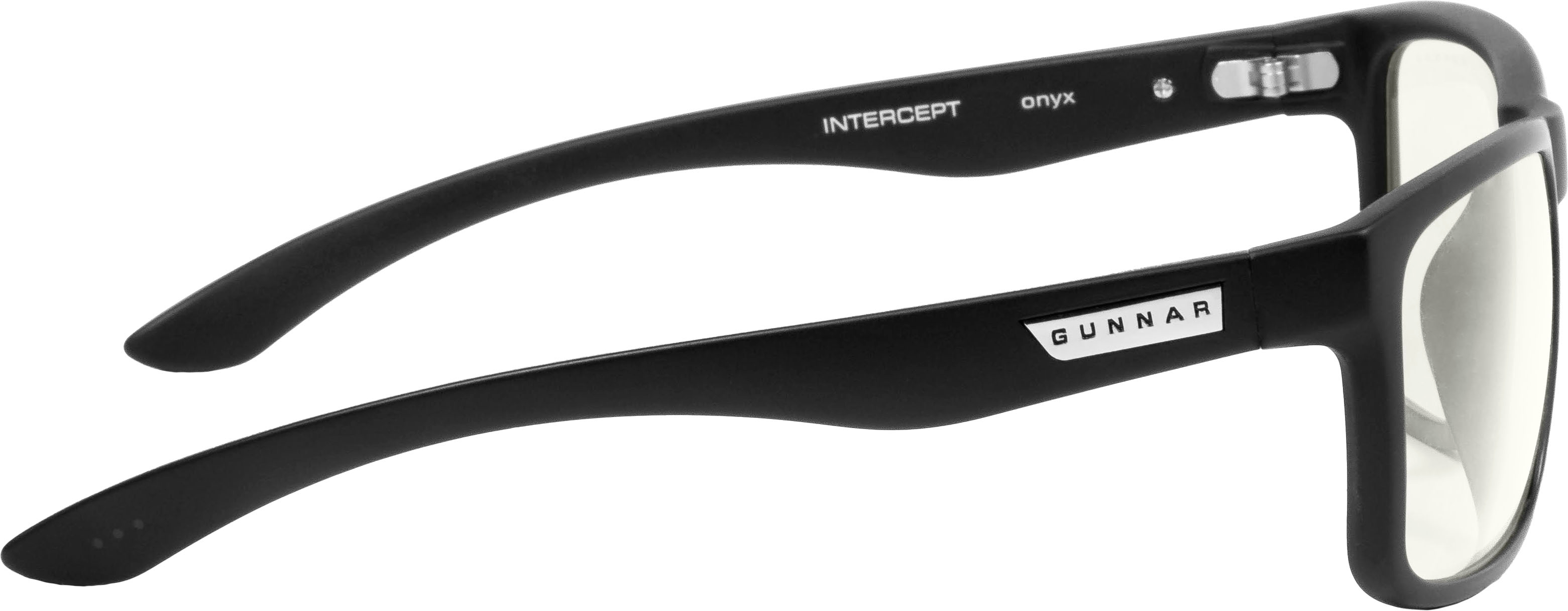 Left View: GUNNAR - Blue Light Gaming & Computer Glasses - Intercept - Onyx