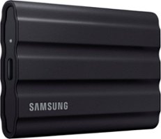Samsung - Geek Squad Certified Refurbished T7 Shield 4TB External USB 3.2 Gen 2 Rugged SSD IP65 Water Resistant - Black - Front_Zoom