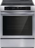 Frigidaire - 5.3 Cu. Ft. Front Control Electric Induction Range with Convection Bake - Stainless Steel