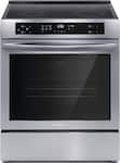 Frigidaire - 5.3 Cu. Ft. Front Control Electric Induction Range with Convection Bake - Stainless Steel