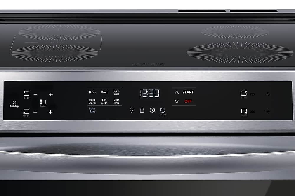 Alt View 11. Frigidaire - 5.3 Cu. Ft. Front Control Electric Induction Range with Convection Bake - Stainless steel.