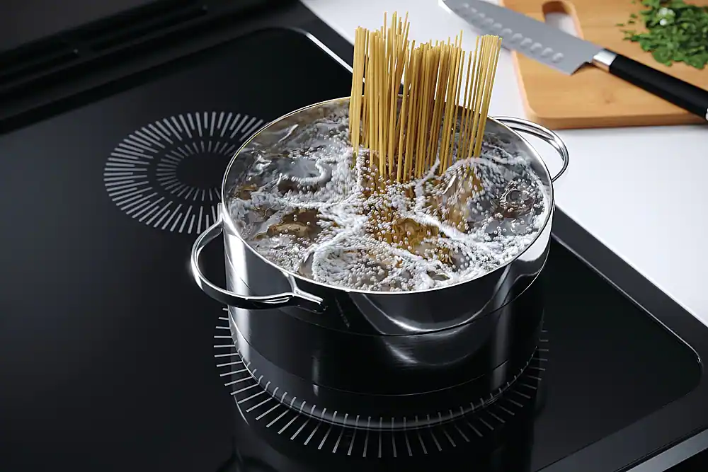 Alt View 15. Frigidaire - 5.3 Cu. Ft. Front Control Electric Induction Range with Convection Bake - Stainless steel.