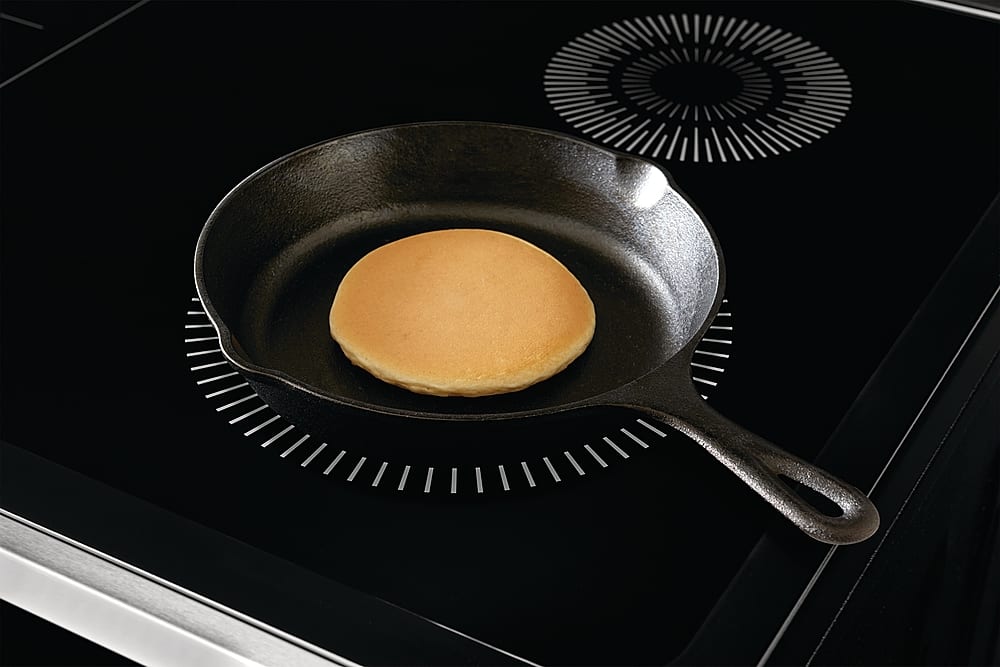 Alt View 16. Frigidaire - 5.3 Cu. Ft. Front Control Electric Induction Range with Convection Bake - Stainless steel.