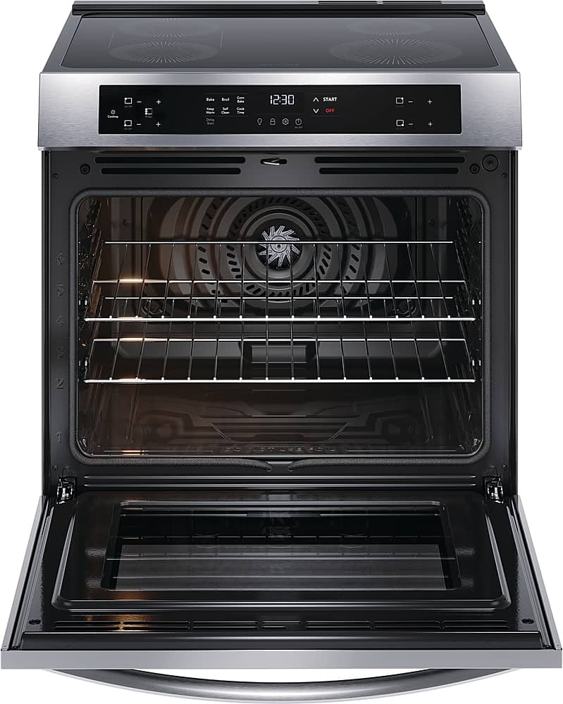 Alt View 1. Frigidaire - 5.3 Cu. Ft. Front Control Electric Induction Range with Convection Bake - Stainless steel.