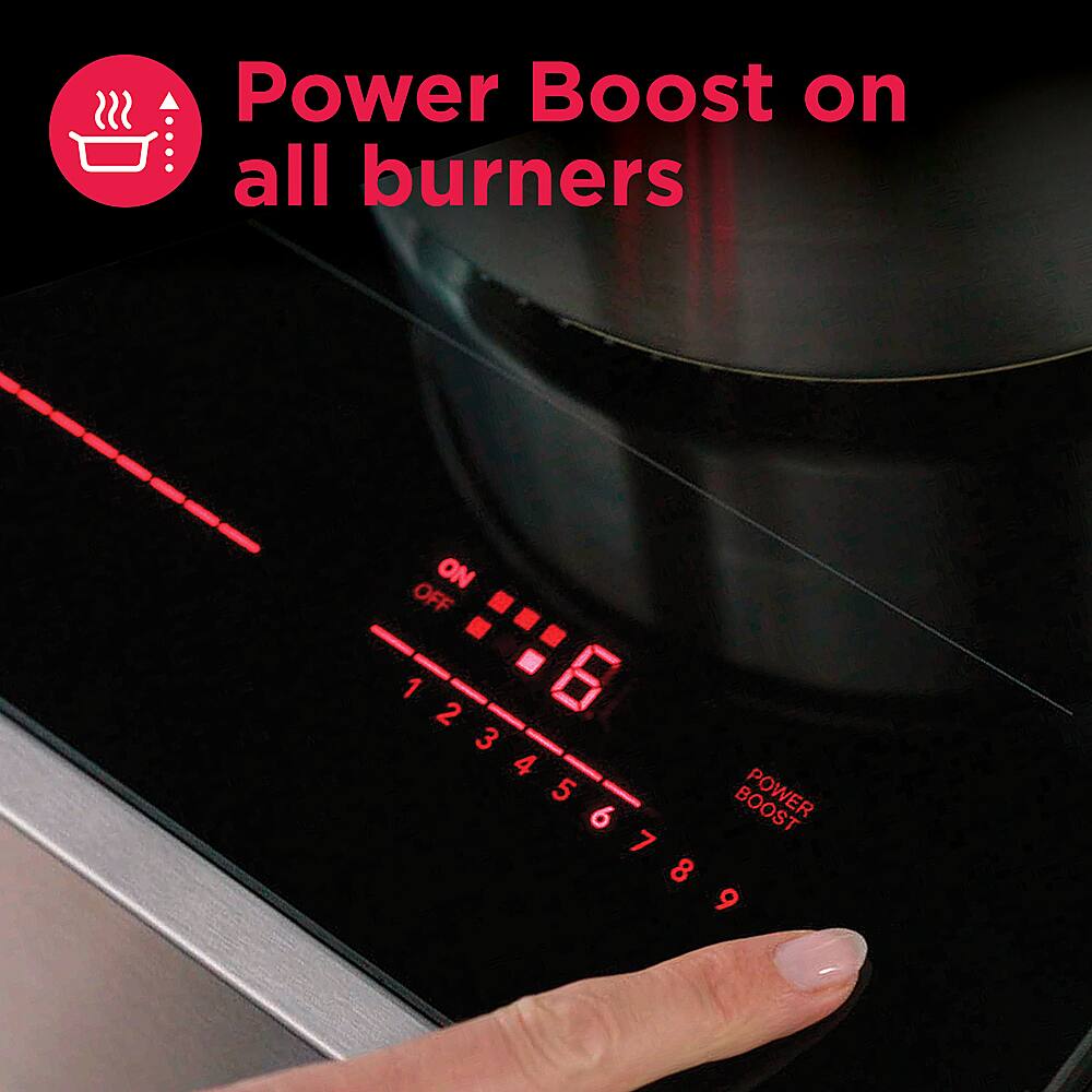 Power Boost on all burners ON OFF 1 2 6 3 4 123456789 5 6 BOOST 7