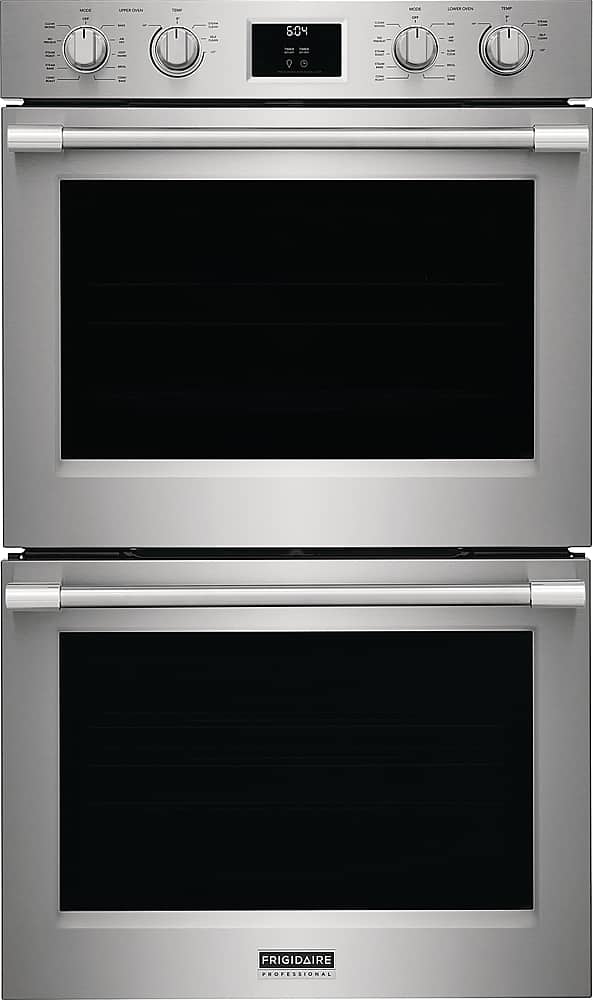 Front. Frigidaire - Professional 30" Built-in Electric Double Wall Oven with Total Convection - Stainless Steel.