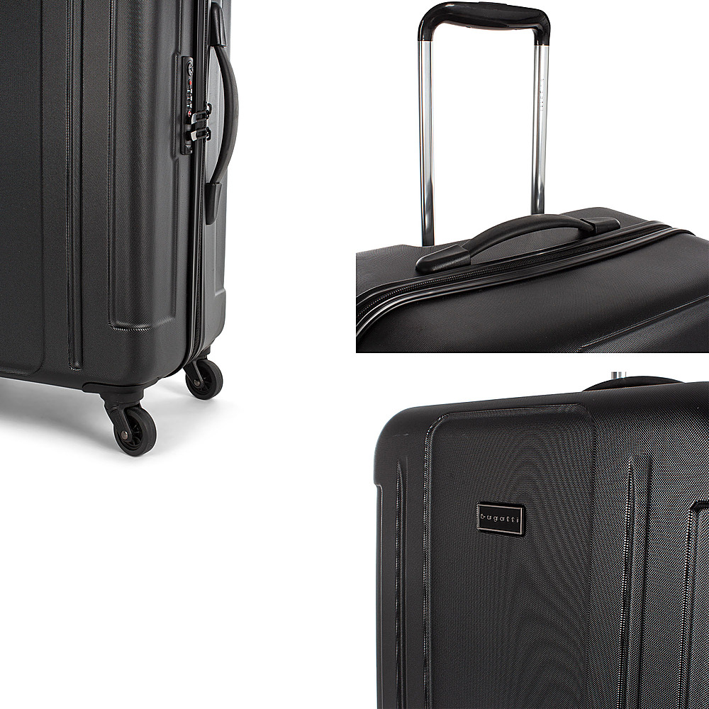 Bugatti Athens Hard Case Luggage Set (2-Piece) Black HLG1602-Black ...