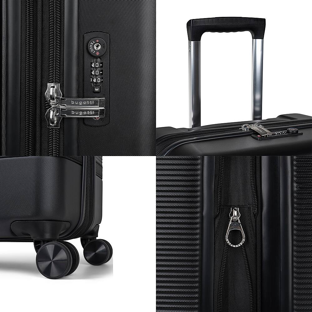 Bugatti Wellington Carry on Suitcase Black HLG5120BLACK Best Buy