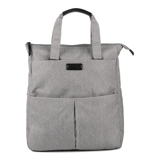 Recycled convertible tote backpack khaki white