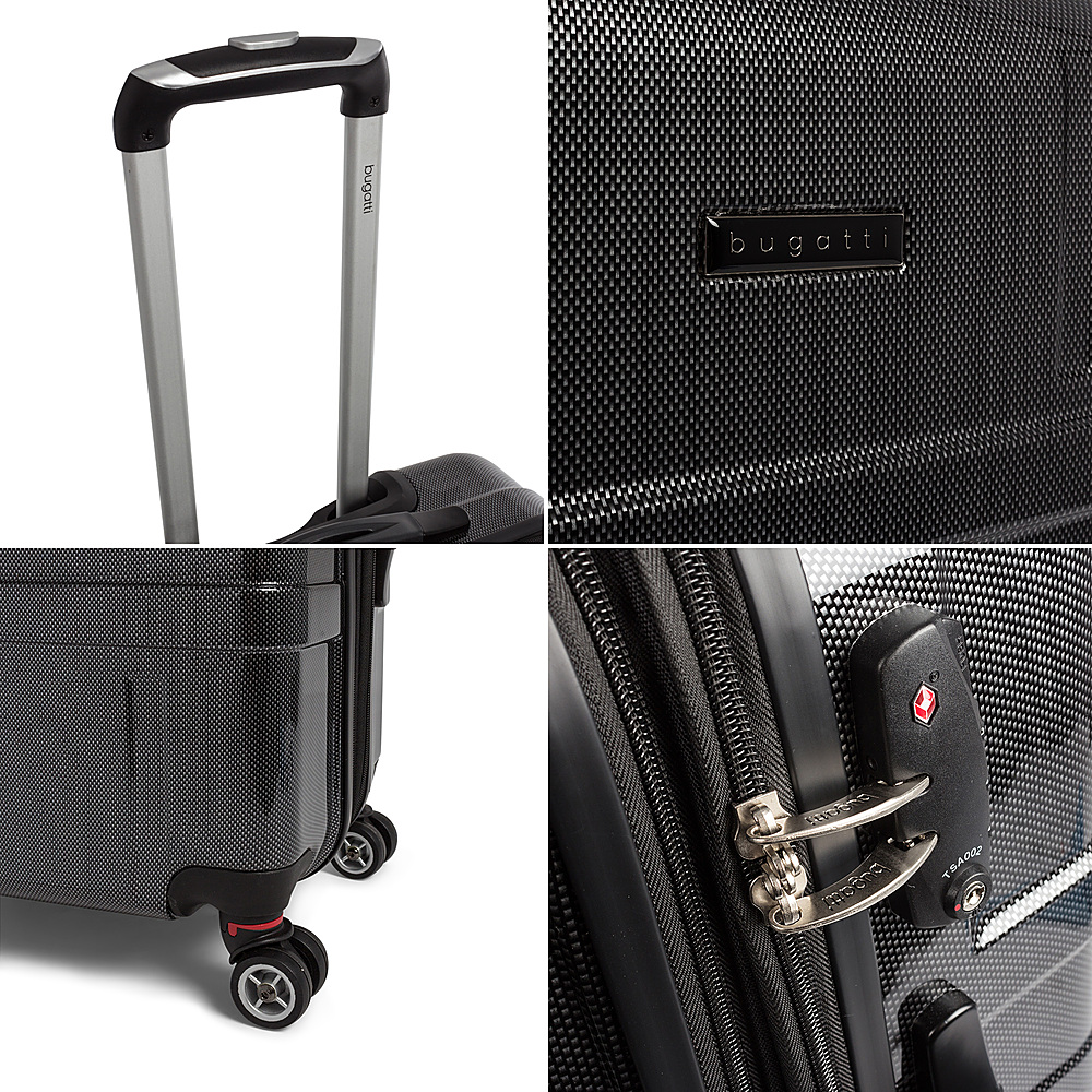 Bugatti Budapest Hard Case Luggage Set (3-Piece) Black HLG1600-Black - Best  Buy