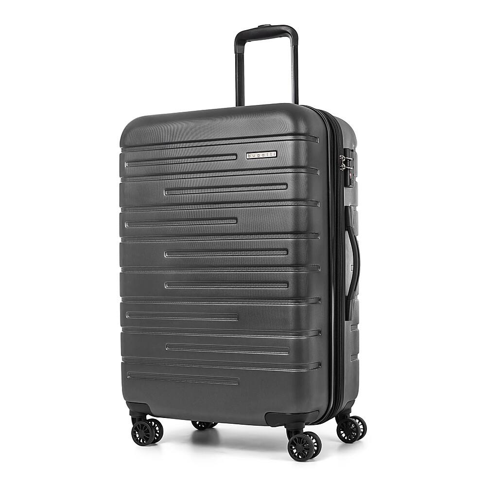 Left View: Bugatti - Geneva Luggage Set (3-Piece) - Charcoal