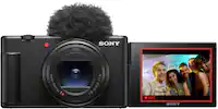Sony - ZV1 II 20.1-Megapixel Digital Camera for Content Creators and Vloggers - Black - Front_Zoom