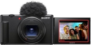Sony - ZV1 II 20.1-Megapixel Digital Camera for Content Creators and Vloggers - Black - Front_Zoom