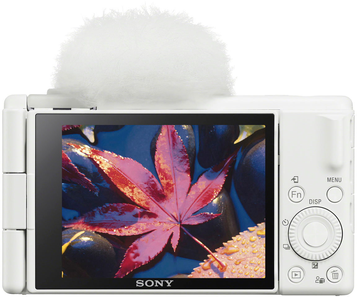 Back View: Sony - ZV-1 II 20.1-Megapixel Digital Camera for Content Creators and Vloggers - White